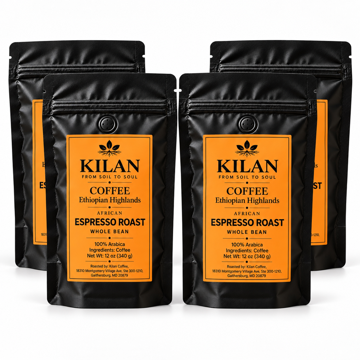 Kilan Coffee – Espresso Roast African Heritage Whole Bean (12 oz)