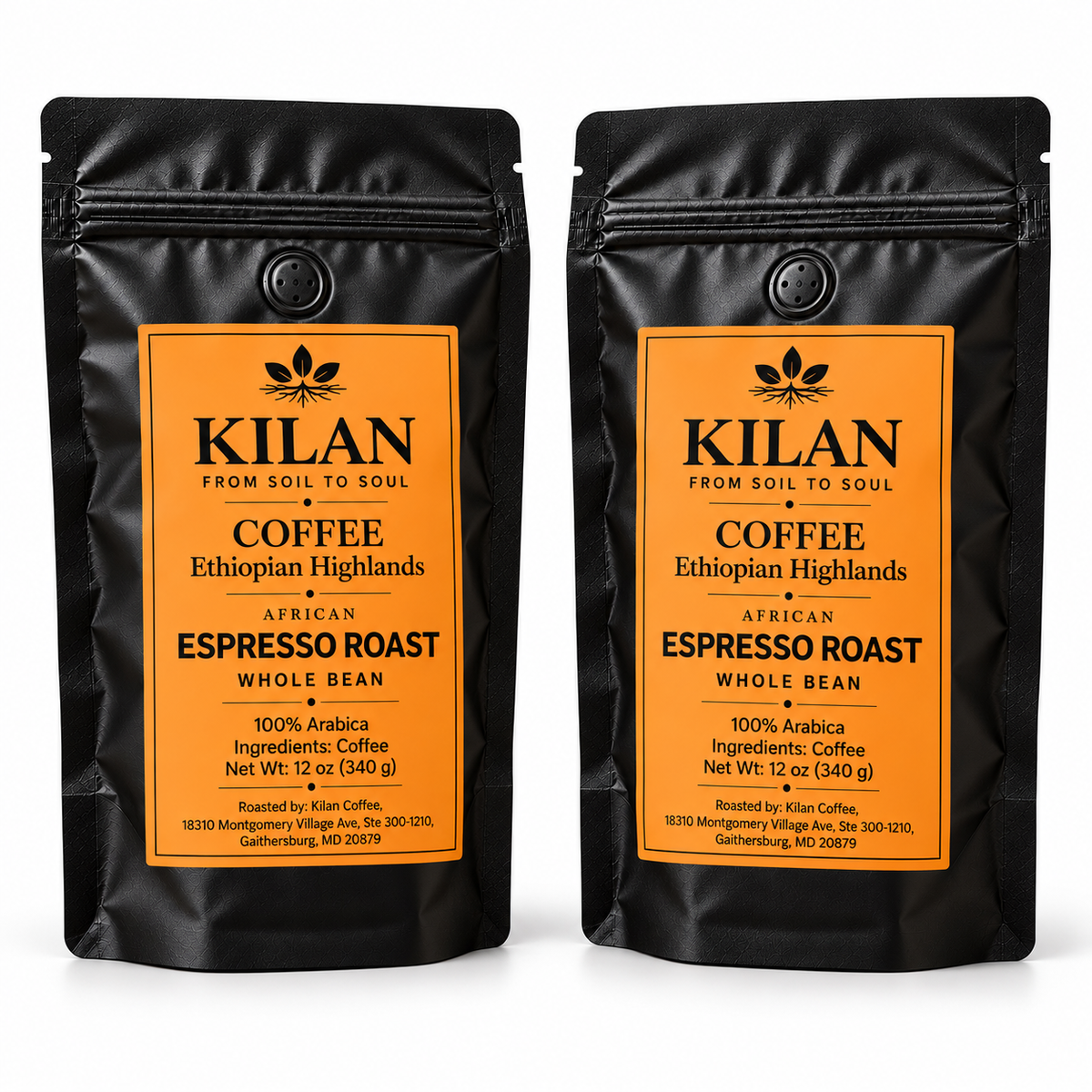 Kilan Coffee – Espresso Roast African Heritage Whole Bean (12 oz)
