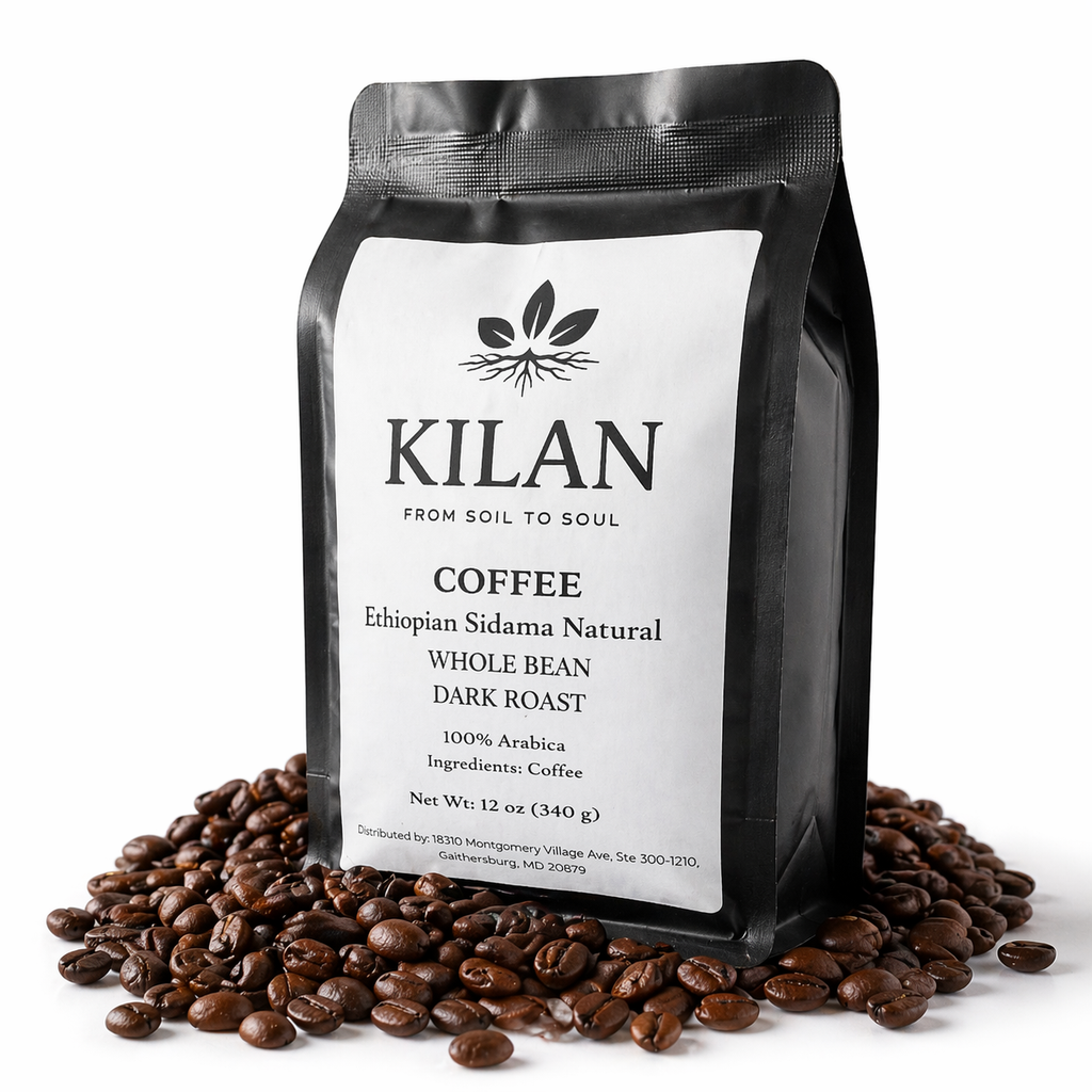 Ethiopian Sidama Natural – Whole Bean, Dark Roast (12oz)