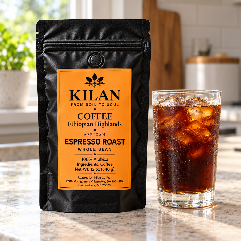 Kilan Coffee – Espresso Roast African Heritage Whole Bean (12 oz)