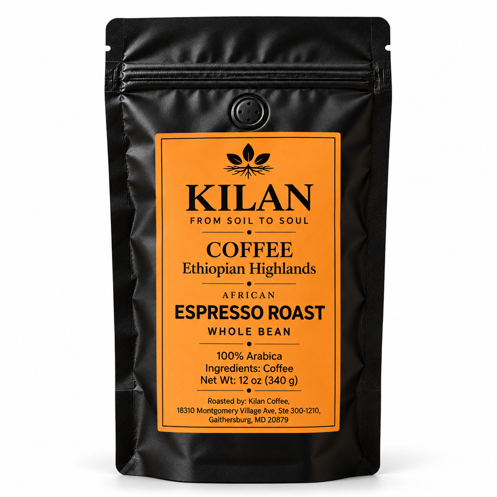 Kilan Coffee – Espresso Roast African Heritage Whole Bean (12 oz)