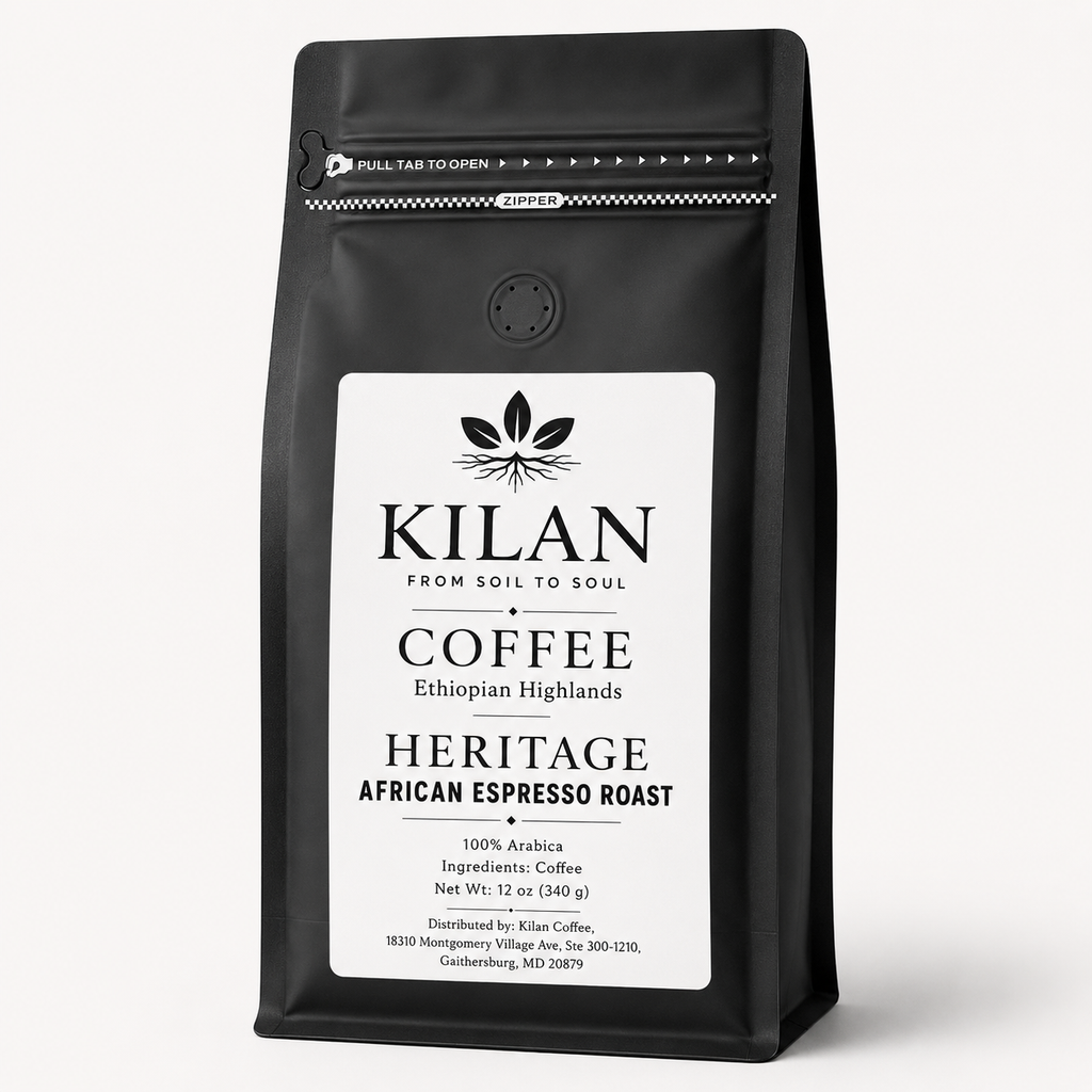 Kilan Coffee – Heritage African Espresso Roast Whole Bean (12 oz)