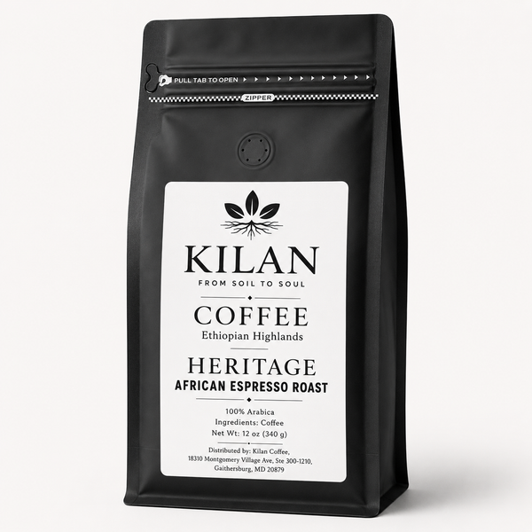 Kilan Coffee – Heritage African Espresso Roast Whole Bean (12 oz)