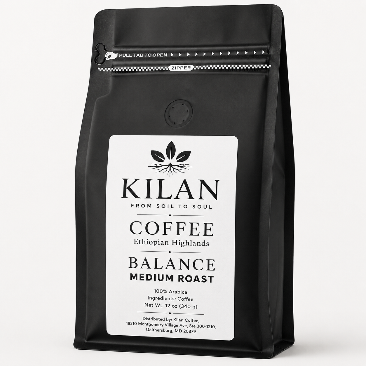 Kilan Coffee – Ethiopian Highlands Balance Medium Roast |Whole Bean| (12 oz)