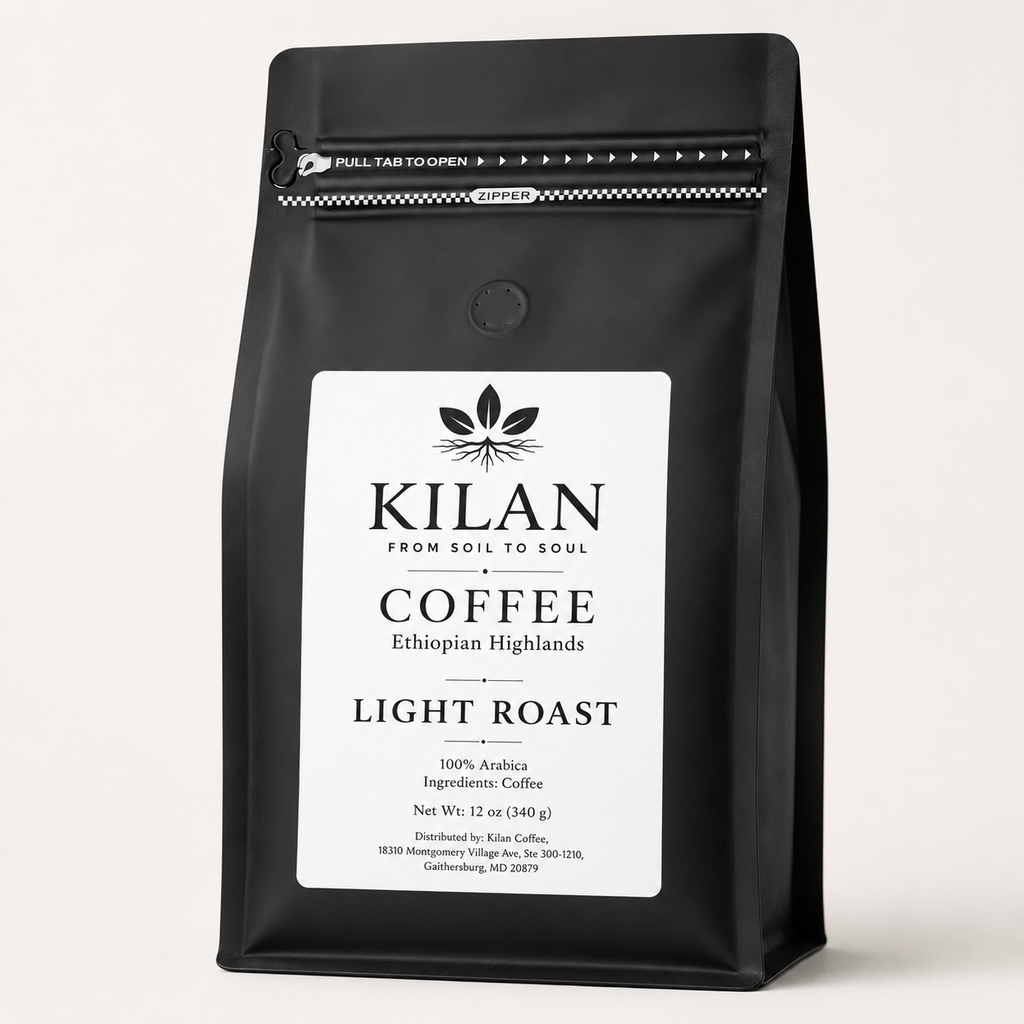 Kilan Coffee – Ethiopian Highlands Light Roast |Whole Bean| (12 oz)