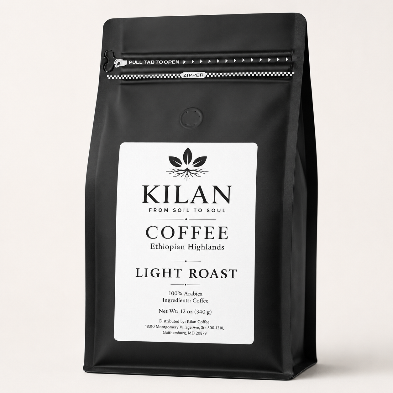 Kilan Coffee – Ethiopian Highlands Light Roast |Whole Bean| (12 oz)