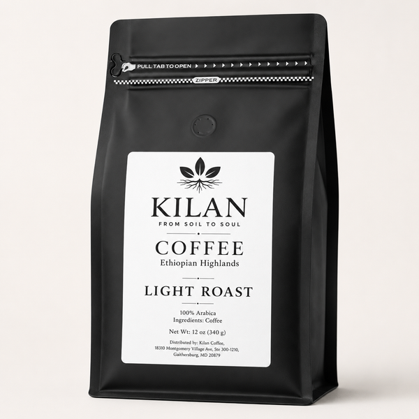 Kilan Coffee – Ethiopian Highlands Light Roast |Whole Bean| (12 oz)