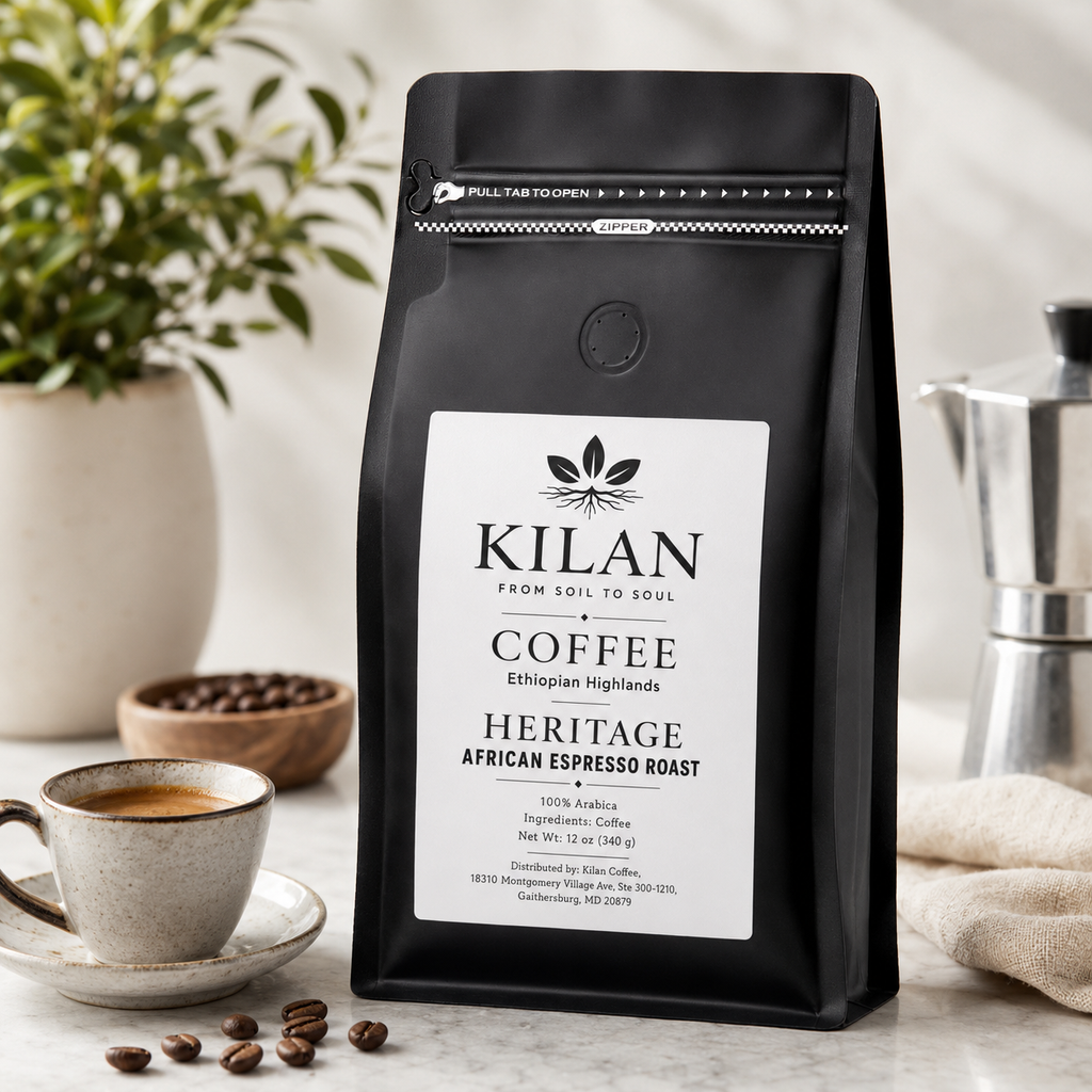 Kilan Coffee – Heritage African Espresso Roast Whole Bean (12 oz)