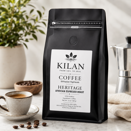 Kilan Coffee – Heritage African Espresso Roast Whole Bean (12 oz)