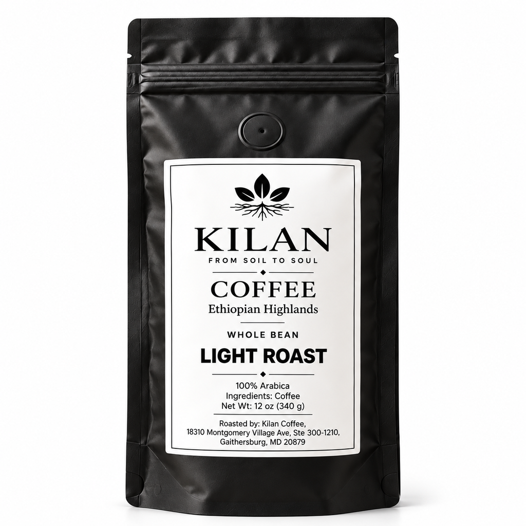 Kilan Coffee – Light Roast Ethiopian Highlands |Whole Bean| (12 oz)