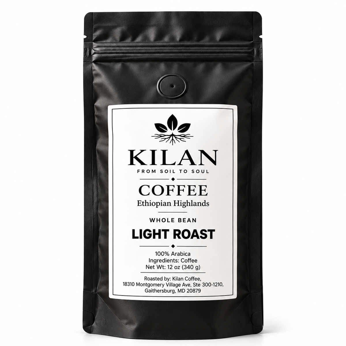 Kilan Coffee – Light Roast Ethiopian Highlands |Whole Bean| (12 oz)