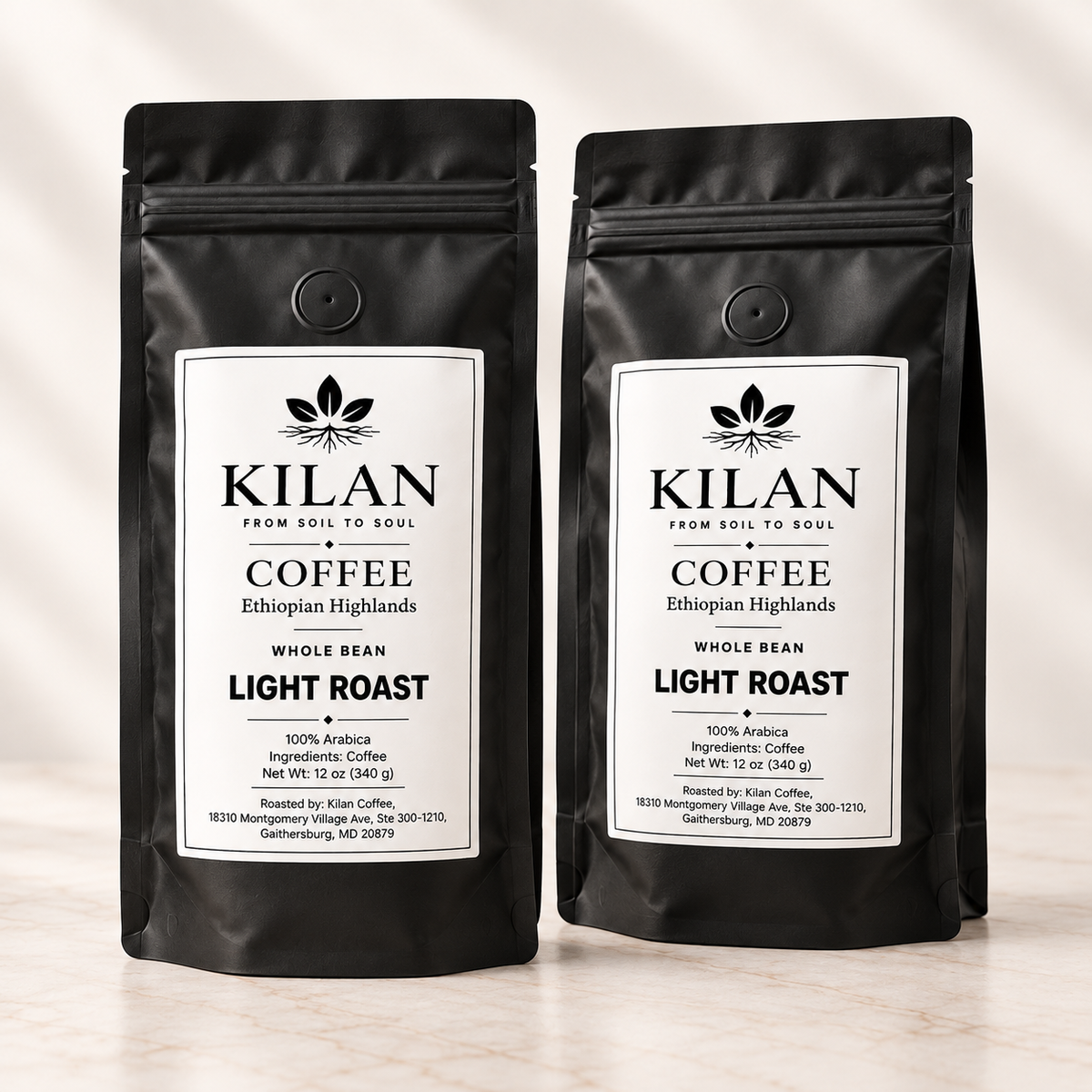 Kilan Coffee – Light Roast Ethiopian Highlands |Whole Bean| (12 oz)