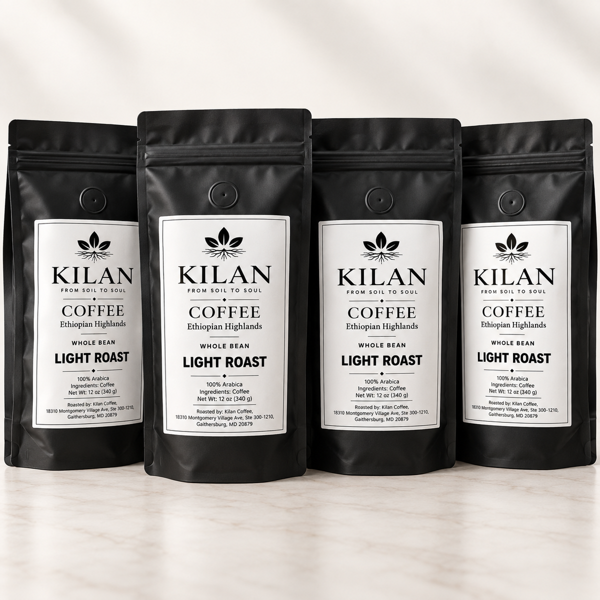Kilan Coffee – Light Roast Ethiopian Highlands |Whole Bean| (12 oz)