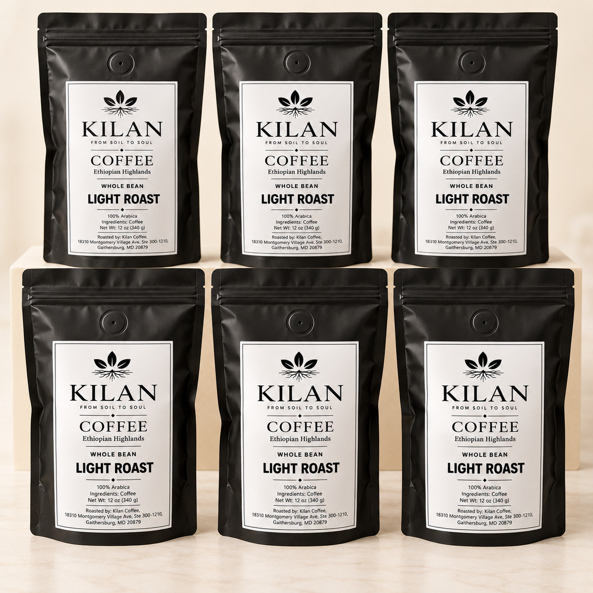 Kilan Coffee – Light Roast Ethiopian Highlands |Whole Bean| (12 oz)