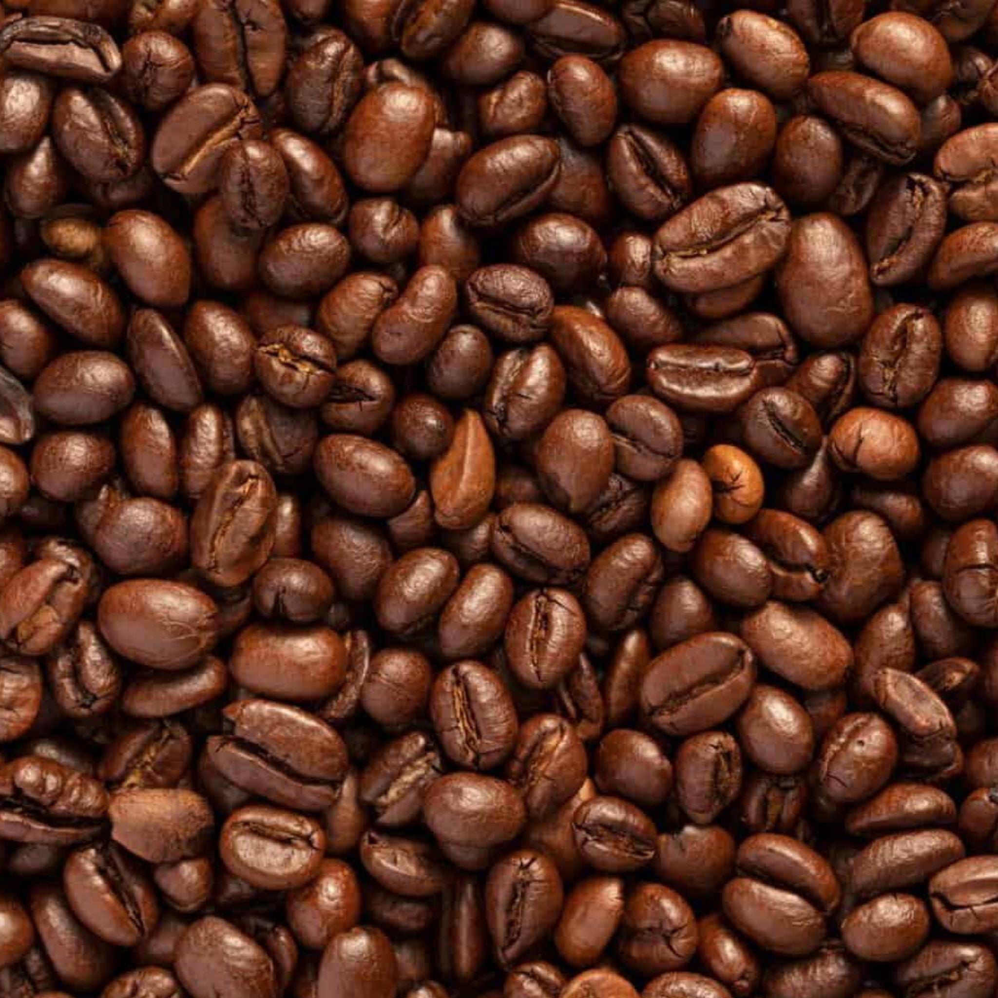 Close-up of roasted coffee beans