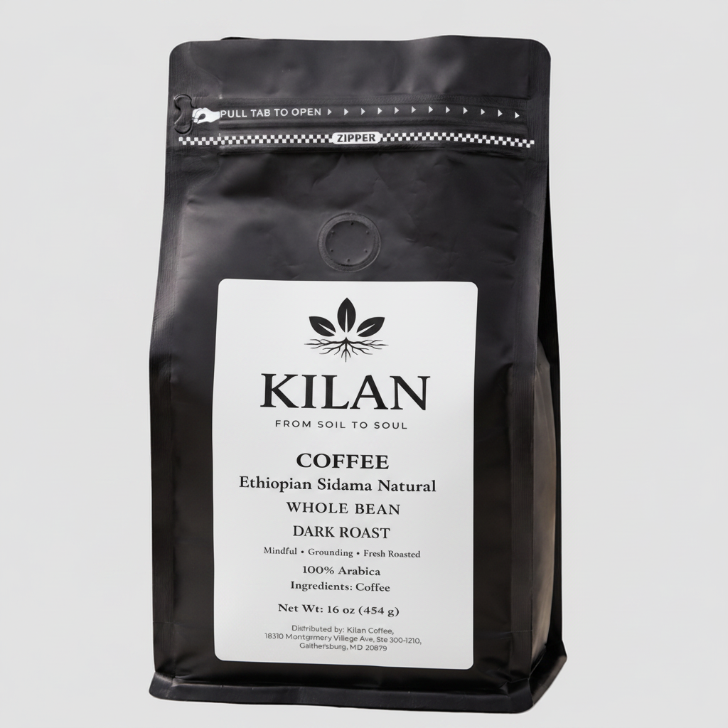 Ethiopian Sidama Natural – Dark Roast Zip Bag