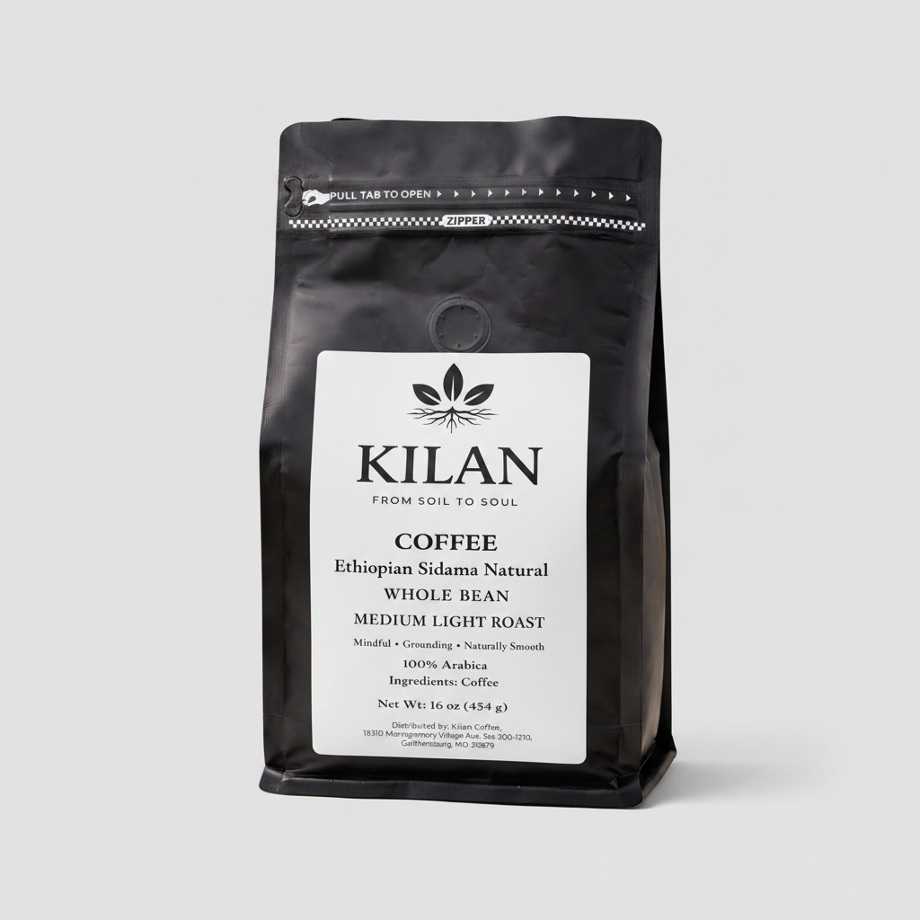 Ethiopian Sidama Natural – Medium Light Roast Bag with Zip