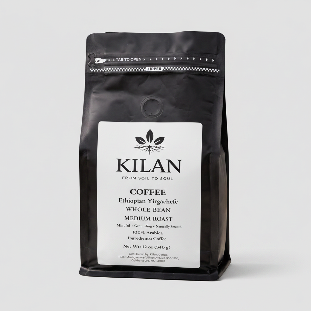 Ethiopian Yirgachefe – 12 oz Medium Roast Zip Bag