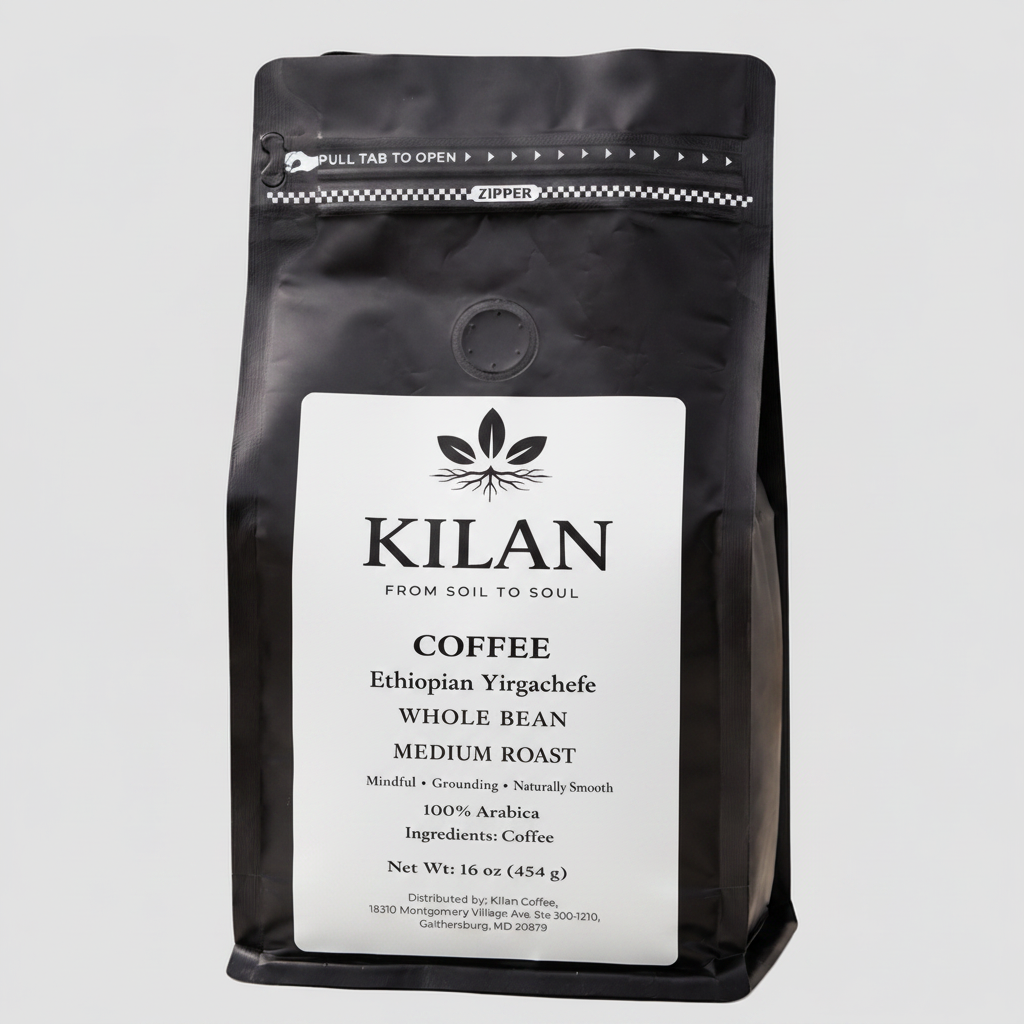 Ethiopian Yirgachefe – 16 oz Medium Roast Zip Bag