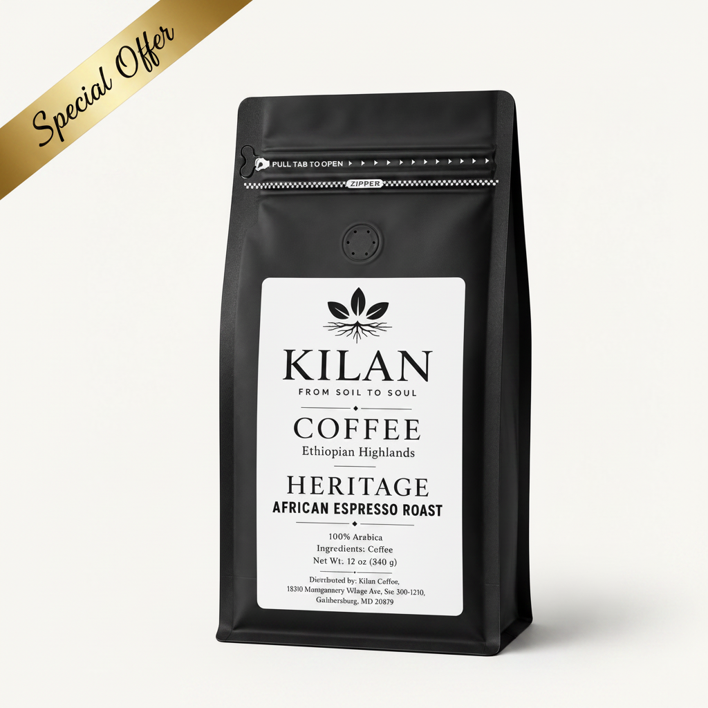Kilan Coffee – Heritage African Espresso Roast Whole Bean (12 oz)