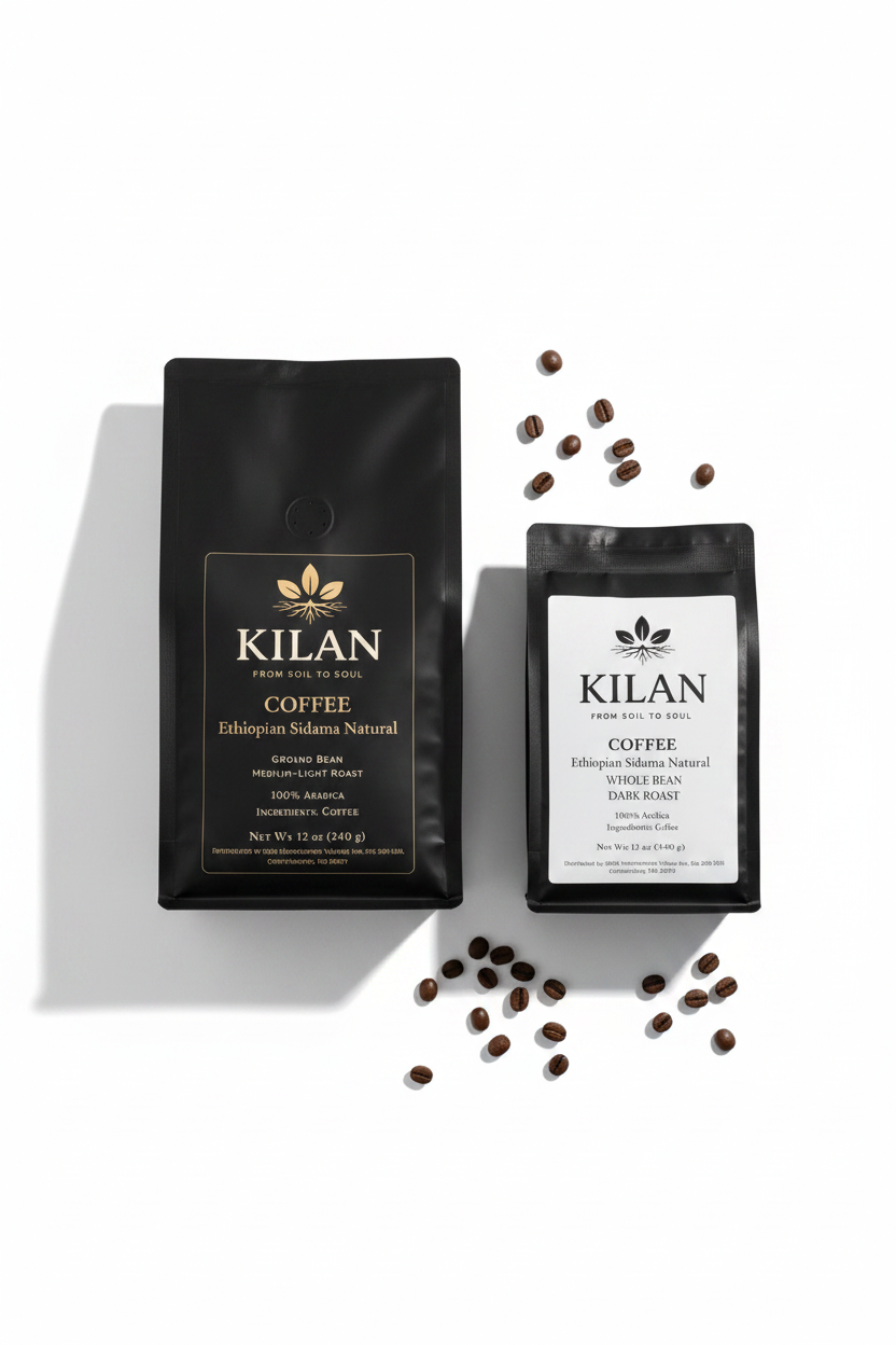 Kilan Coffee Bags White Background