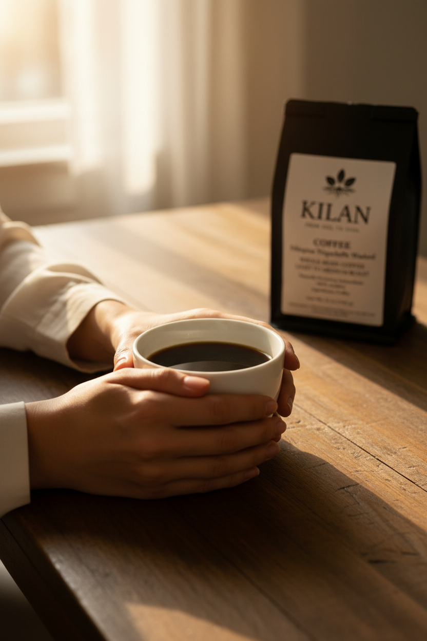 Morning Ritual – Hands & Mug