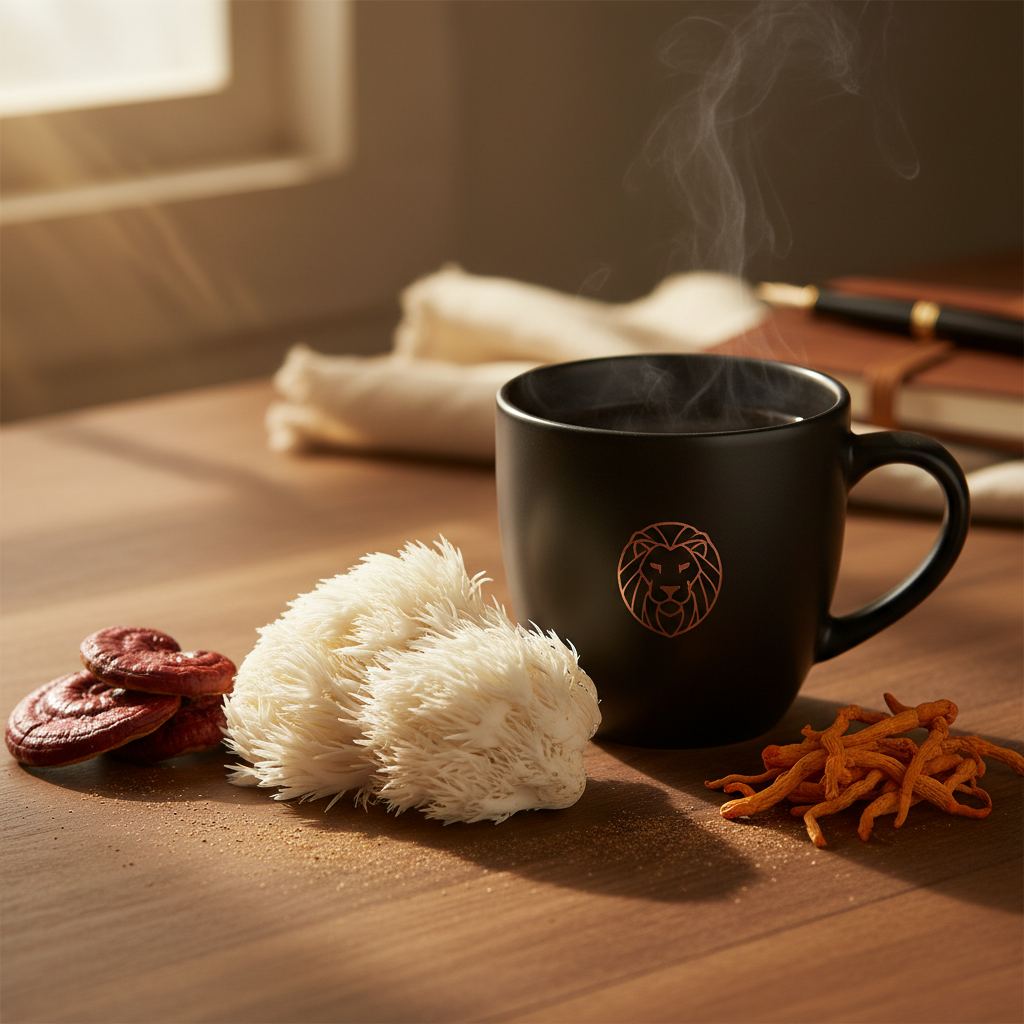 Coffee with Mushrooms Medium Roast Standard Grind 8 oz