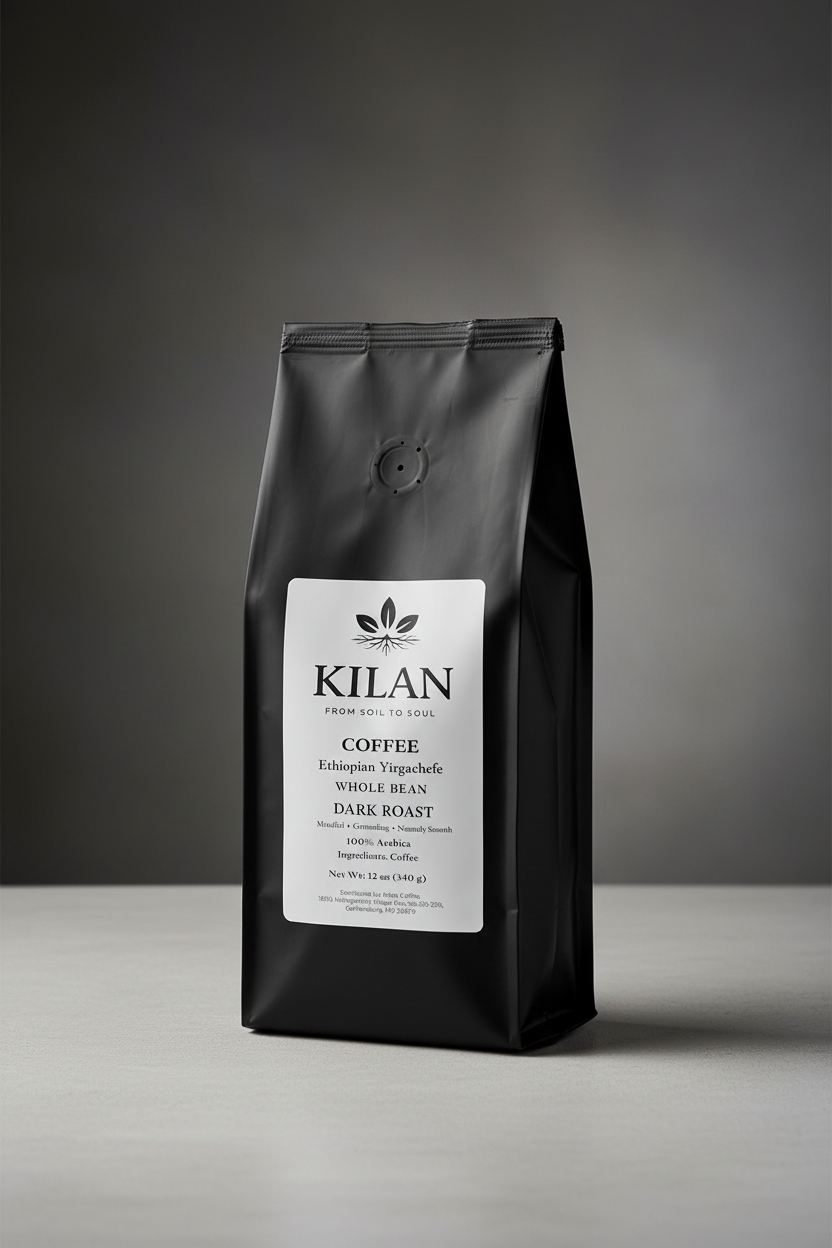 Yirgacheffe Dark Roast – Black Matte Bag